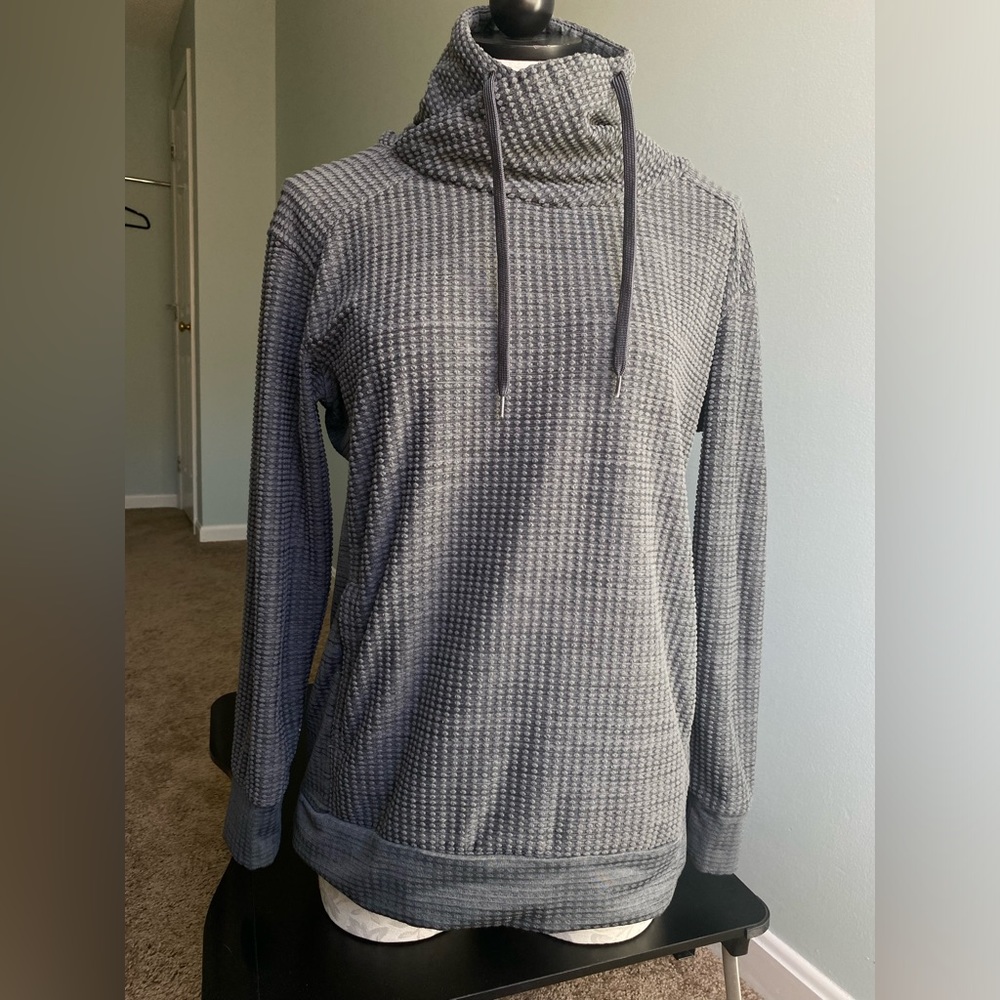 Columbia Womens Hoodie Pull-over Shirt Waffle Knit S
